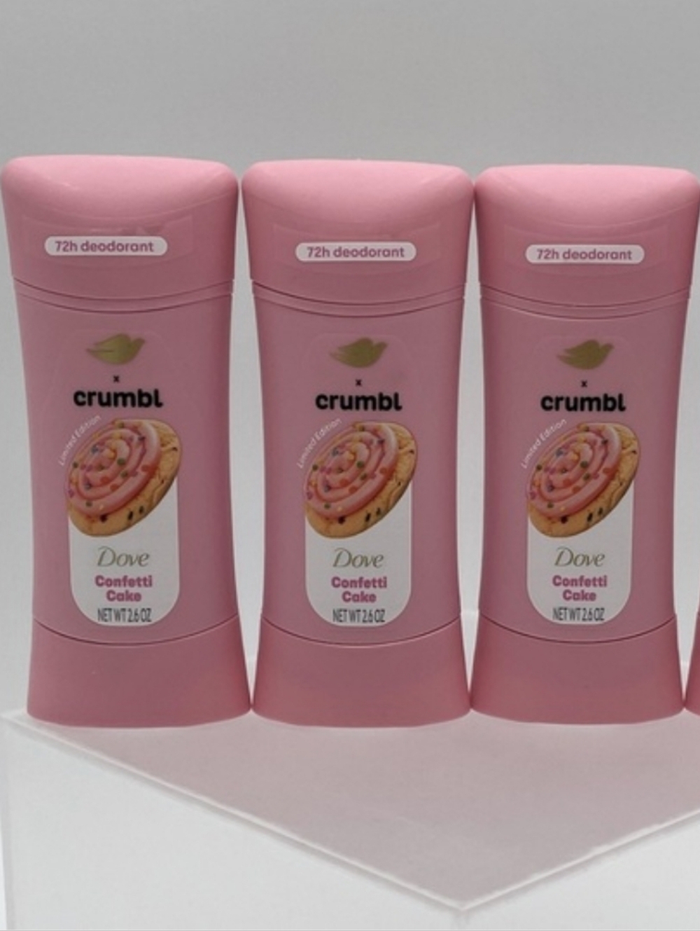 Dove x Crumbl Deodorant Limited Edition - 1 Confetti Cake 2.6 oz - Picture 2 of 5